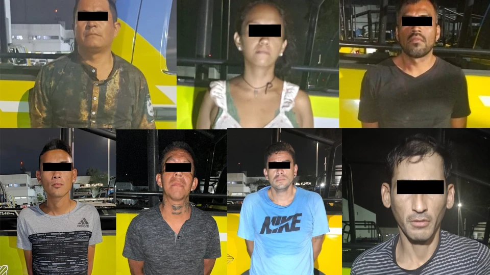 Detienen a siete personas con drogas en Monterrey-Ciudad de noche