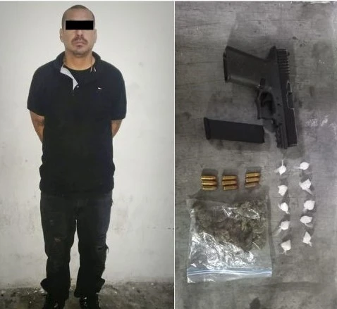 Detienen a dos hombres con armas y drogas en Guadalupe