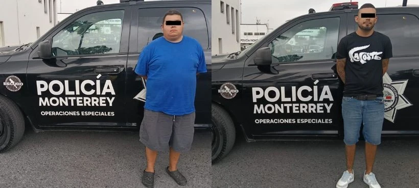 Detienen a dos hombre con droga en Monterrey