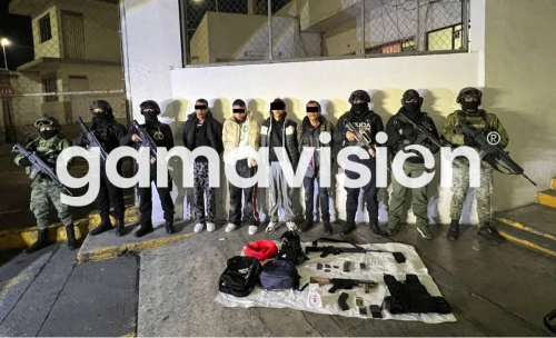 Detienen a cuatro hombres con drogas y armas en Guadalupe
