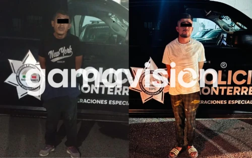 Detienen a dos hombres con droga en Monterrey