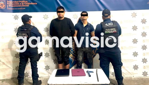 Detienen a dos hombres por robo a negocio en Guadalupe