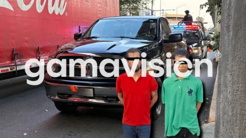 Caen dos hombres con camioneta con reporte de robo en Monterrey
