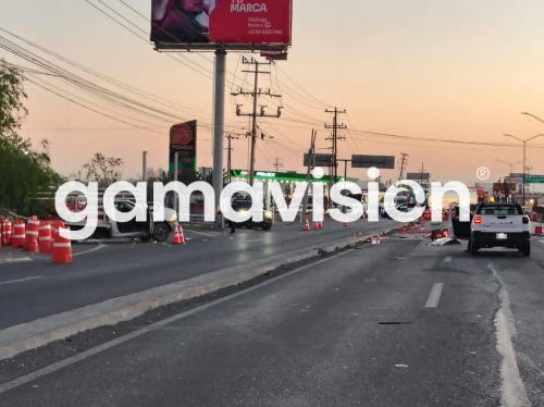 Fuerte accidente entre autobús y camión deja un muerto en Apodaca